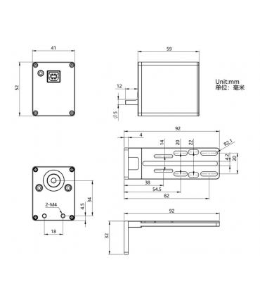 Sistema de enfoque motorizado ZWO EAF con fuente de alimentación de 5 V a través de USB