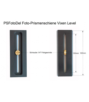 TS-Optics Level GP/EQ5 photo dovetail bar with slot and photo screw