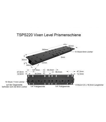 TS-Optics Deluxe GP dovetail style - 390mm length - wide mount