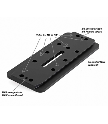 TS-Optics Losmandy Level dovetail bar - length 254 mm - flat mount