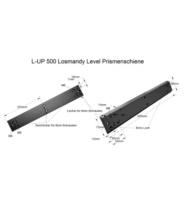 Barra de cola de milano TS-Optics Losmandy Level - longitud 500 mm