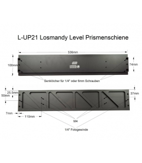 Losmandy TS Optics Style Dovetail Bar - 540mm Long - Flat Surface