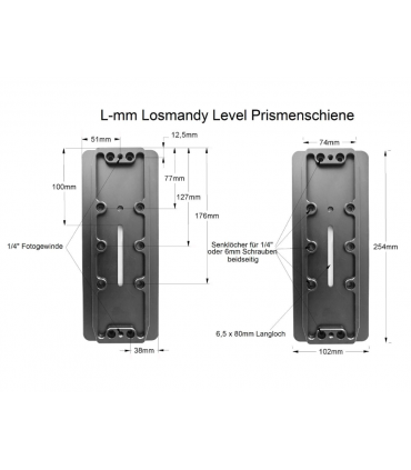 TS-Optics Losmandy Style Dovetail Bar - adaptación macho/macho