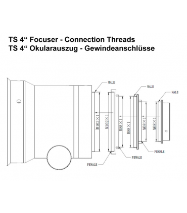 TS-Optics Photoline 140 mm f/6.5 Super Triplet Apo con 2 elementos ED