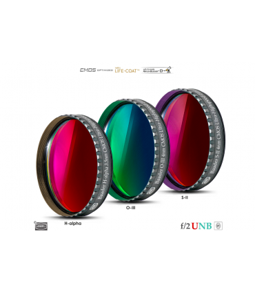 Juego de filtros de 3.5/4 Nm de ultra alta velocidad Baader  f/2 de 2" – CMOS optimizado (H-alpha / O-III / S-II)
