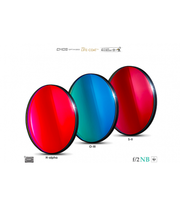 Conjunto de filtros de alta velocidad Baader 6.5nm f/2 de 50.4 mm - CMOS optimizado (H-alpha / O-III / S-II)