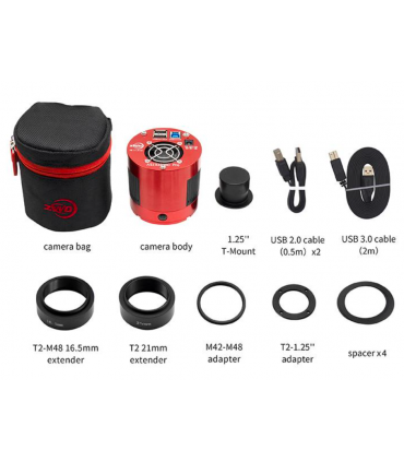 Cámara ZWO MONO astro ASI533MM Pro refrigerada, chip D- 16 mm, tamaño de píxel de 3,76 µm