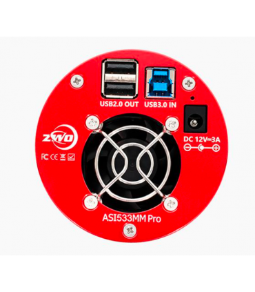 ZWO MONO astro ASI533MM Pro cooled camera, chip DE- 16 mm, pixel size 3.76 µm