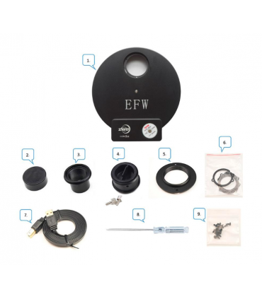 ZWO motorized filter wheel for 8 x 1.25" filters and 8 x 31mm filters