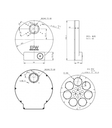 ZWO electronic filter wheel for 7x 36mm filters - larger version