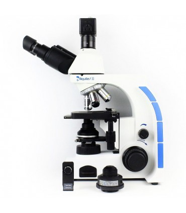 Microscopio HAXON AQUILES II A-203iH  TRINOCULAR Halógeno 30W Campo Oscuro de INMERSION. Cámara APTINA 5.0