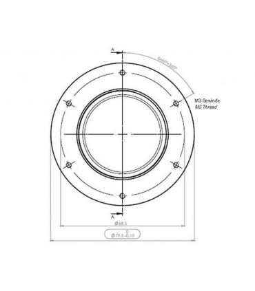 TS-Optics to M54 adapter for ASA correctors with adapter flange