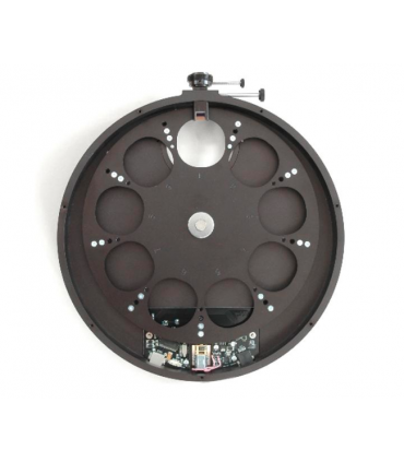 Rueda de filtros Starlight Xpress Maxi USB para filtros de 9x2" - incluye guía fuera de eje e interfaz M72