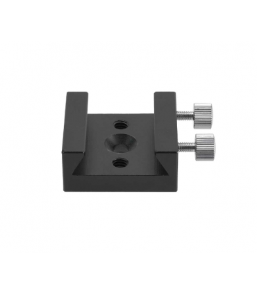 TS-Optics finder shoe with flat mount, 1/4" photo tripod thread and countersunk hole