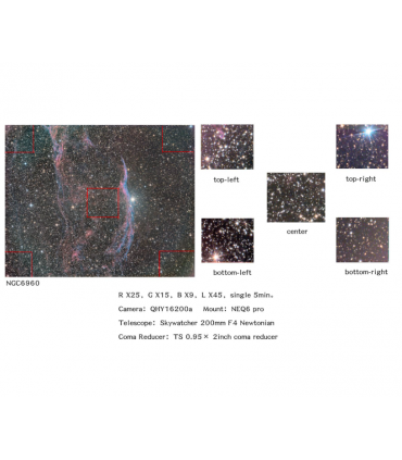 TS-Optics NEWTON coma corrector 0.95x Maxfield 3-Element - 2" connection
