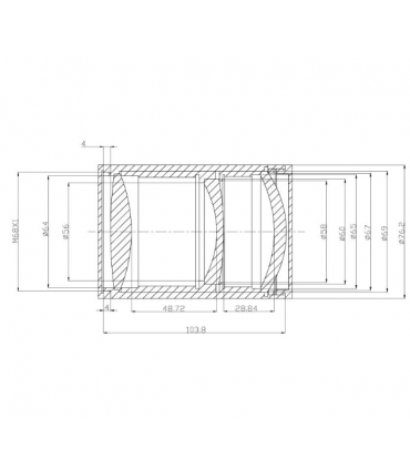 TS-Optics NEWTON Corrector de Coma 1.0x Diseño Riccardi - Conexión 3"