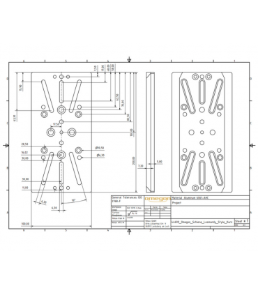 Placa de montaje universal estilo Losmandy de Omegon (corta)