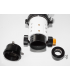 Enfocador de piñón y cremallera TS-Optics de 2,5" con conexión telescópica M82x1