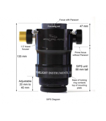 Starlight Instruments Feather Touch FTF2015BCR LW Focuser For visual USE with Paracorr System (SIPS) Coma Corrector